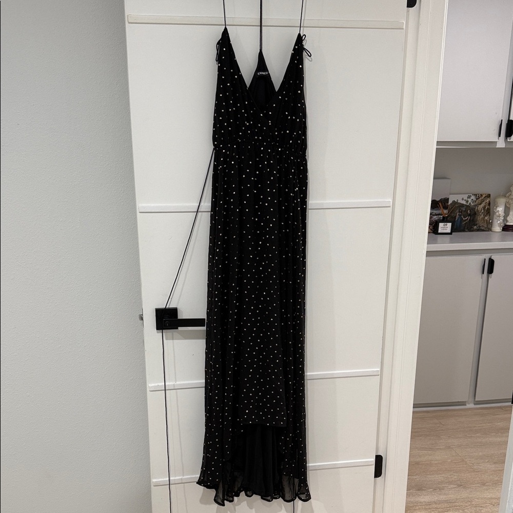 Express Black and White High Low Dress